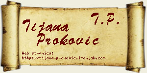 Tijana Proković vizit kartica